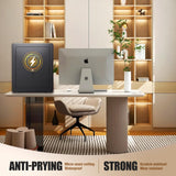 2.3 Cu Ft Safe Box Quick-access Gun Safe with Adjustable Shelf Safes for Home Documents Biometric Fingerprint Safe Box Waterproof With Alarm Lock box for Office Hotel Home ZIWJHK