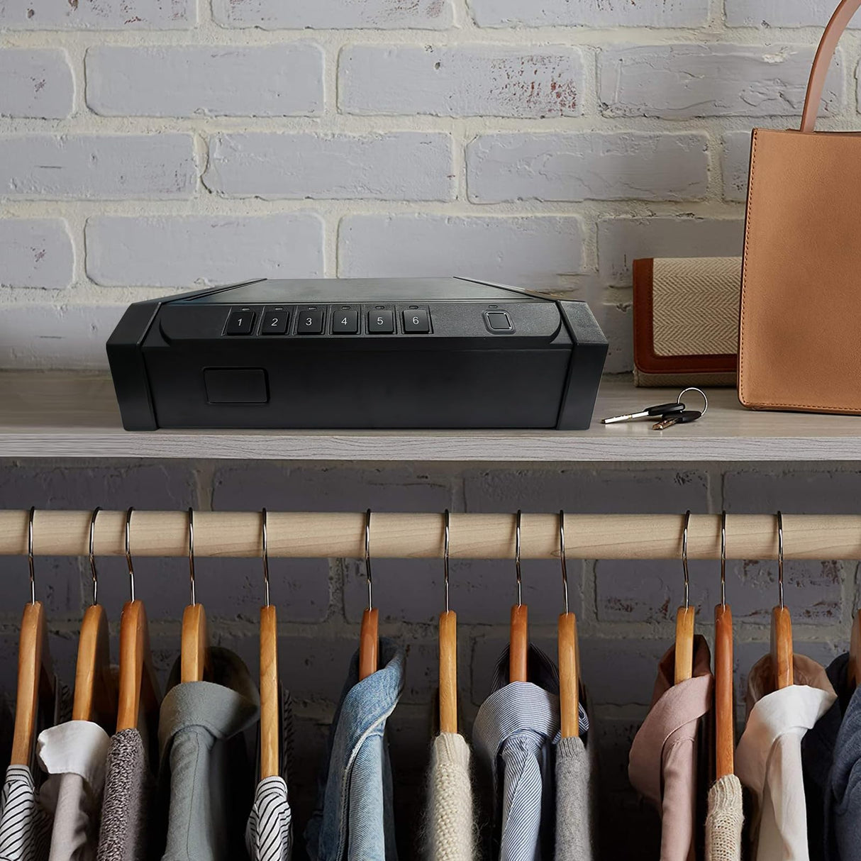 PATRON [ 25% Larger Capacity ] Gun Safe for Pistols, Biometric Handgun Safe Box, Mounted Handgun Safe Quick Access Security Safe with Fingerprint Keypad Lock for Home nightstand PATRON