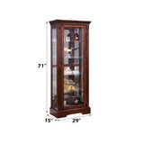 Acme Addy Curio Cabinet in Cherry Acme