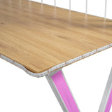 HZXINKEDZSW Full Size Metal Loft Bed with Built-in Work Station,Wardrobe,Storage Staircase and LED,Modern Bed Frame with Safety Guardrail for Kids Teen Girls Boys Bedroom Furniture (White-05, Full) HZXINKEDZSW