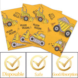 DYLIVeS 60 Pcs Construction Birthday Party Plates and Napkins Kit, Construction Theme Tableware Set Dump Truck Party Table Decorations Supplies, Disposable 9'' and 7'' Paper Plates, Napkins, Serves 20 DYLIVeS