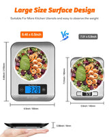 Ataller Smart Food Scales with Nutritional Calculator, Smartphone App with 26 Nutrients Tracking, Calorie, Marco, Digital Kitchen Weight Grams and Ounces for Weight Loss, 11 Pounds, Stainless Steel Ataller