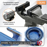 COLCUT Table Vise 3.1 Inch, 360° Home Vise Portable Bench Clamp, Clamp-on Vise Bench Clamps Fixed Tool for Woodworking, Metalworking, Cutting Conduit, Drilling, SawingTable COLCUT