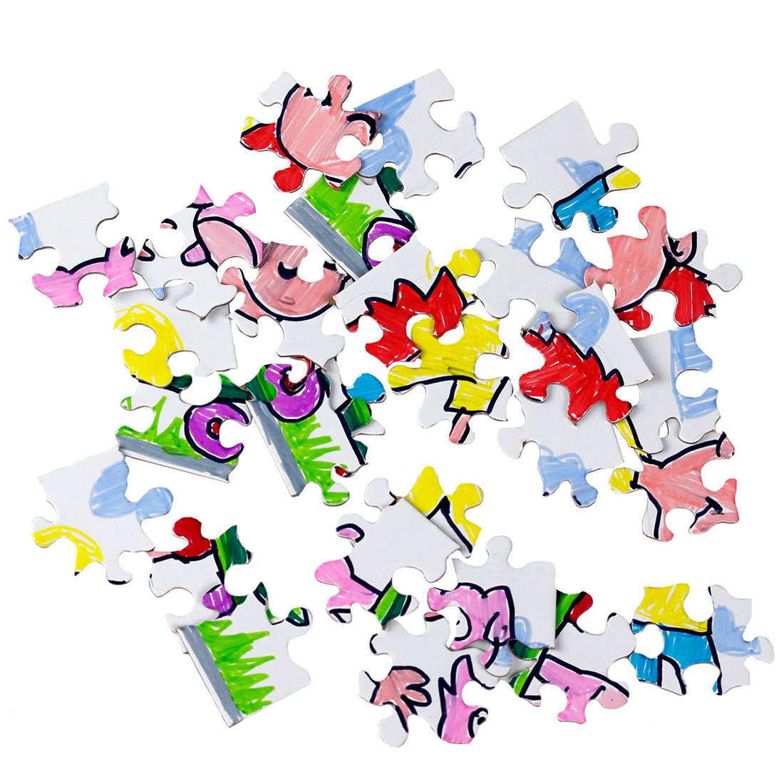 Hygloss Products 8 Blank Jigsaw Puzzles with Envelopes – 5.5 x 8 Inch, 28 Pieces Each – DYI Party invites, Perfect for Decorating, Kids' Activities, Arts & Crafts or Party Favors Hygloss