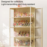 Zkfpet 67" High Display Cabinet with LED Lights, Curio Cabinet with Clear Doors, Collectibles Organizers Rack, for Home, Office(102cm/40in) Zkfpet