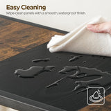 YATINEY Bar Table with LED Lights, Counter Height Table, Bar Height Table, Pub Table, Gaming Table, Metal Frame, for Living Room, Dining Room, Pub, Black BT01DBK YATINEY