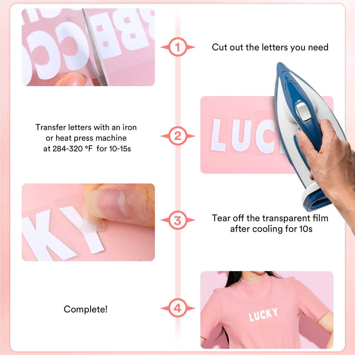 10 Sheets 1660 Pieces Iron on Letters and Numbers for Clothing, 1 Inch White Iron on Vinyl Letters with A-Z Heat Transfer Letters 0-9 Iron on Numbers PU Alphabet Sticker for T-Shirt Printing DIY Craft Comkrivy