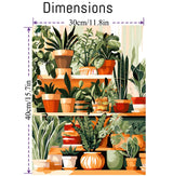 LWZAYS Green Plant Paint by Number Kit for Adults Canvas, Green Plant Adult Paint by Number Kits, Potted Simple Paint by Numbers Art Craft Kits for Gift Decor - 12x16Inch LWZAYS