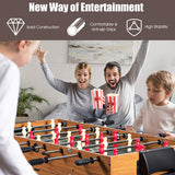 Giantex Multi Game Table, 3-in-1 48" Combo Game Table w/Soccer, Billiard, Slide Hockey, Wood Foosball Table, Perfect for Game Rooms, Arcades, Bars, Parties, Family Night Giantex