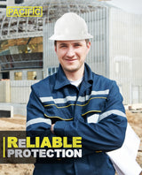 PACIFIC PPE Full Brim Hard Hat, OSHA Construction Work Approved, HDPE Safety Helmet with 4 Point Adjustable Ratchet Suspension, Class E, G & C, White PACIFIC PPE