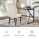 COLAMY 7-Piece Dining Table Set for 6, 60" Rectangular Wooden Kitchen Table with 6 Tufted Dining Room Chairs, Brown/Beige COLAMY