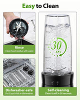 KOIOS Smoothie Blender, 900W Blenders for Kitchen with 27oz No-BPA Portable Bottles and Spout Lids, 3 Modes Personal Mixer Blender for Shakes Smoothies Frozen Drinks, Nutritious Recipe, Black KOIOS