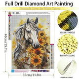 bleihum Horse Diamond Art Kits for Adults- 5D Diamond Painting Kits Horse, Horse Gem Painting Arts Crafts for Adults Home Wall Decor (12x16 Inch) bleihum