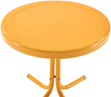 Crosley Furniture Griffith Weather Resistant Retro Metal Outdoor Side Table for Patio, Deck, Porch, Tangerine Crosley Furniture