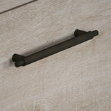 Bush Furniture Key West Console Table with Drawers and Shelves in Washed Gray Bush Business Furniture