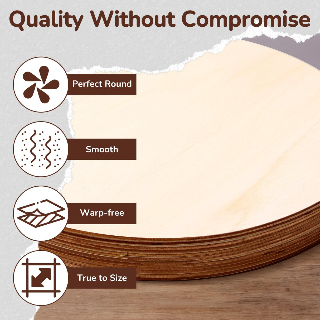 Philorn 12Pcs Wood Circles for Crafts 12 Inch Unfinished Wooden Door Hanger Sign, DIY Wood Blanks Rounds for Cutouts, Cricut Projects, Burning, Painting PHILORN