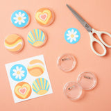 Juvale 36 Pack Make Your Own Blank Button Pins for DIY Crafts (2.25 in) Juvale