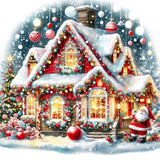 croshom Christmas Diamond Art Kits for Adults Beginners,Christmas Diamond Painting Kits for Adults, 5D DIY Full Drill Diamonds Craft for Adult Gem Arts Gifts, Home Wall Decor 14" x 14" croshom