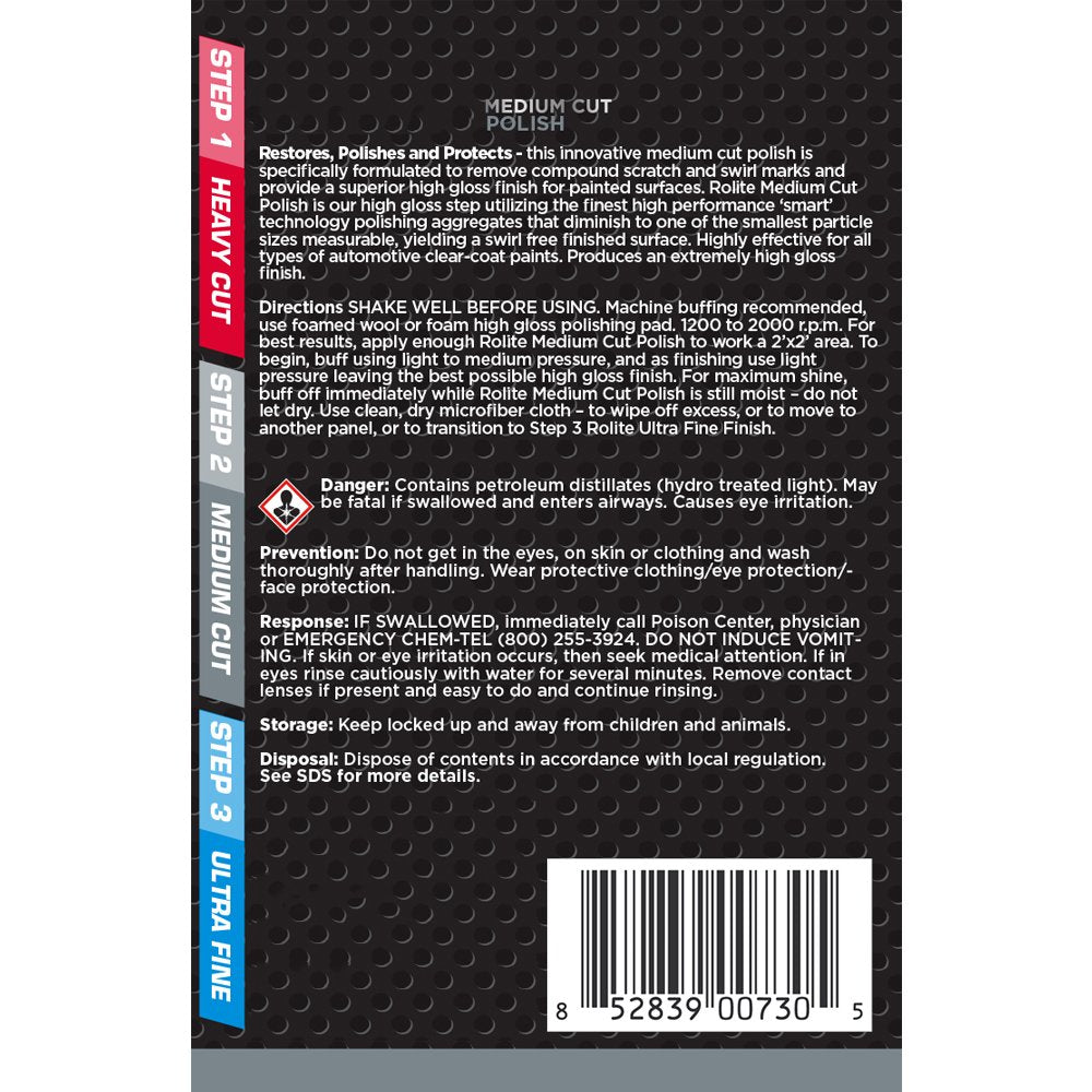 Rolite - RHCMCUF4zCP 's 3 Step System to The Ultimate Shine (4 fl. oz.) with Heavy Cut Compound, Medium Cut Polish and Ultra Fine Finish Combo Pack Rolite