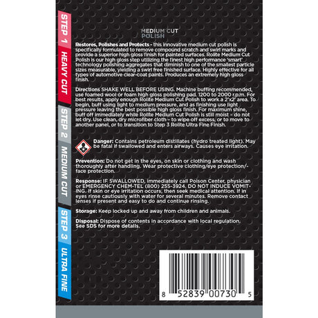 Rolite - RHCMCUF4zCP 's 3 Step System to The Ultimate Shine (4 fl. oz.) with Heavy Cut Compound, Medium Cut Polish and Ultra Fine Finish Combo Pack Rolite