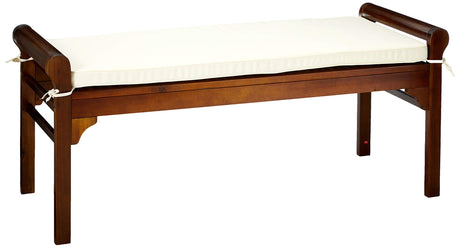 Christopher Knight Home Nelson Wood Bench with Cushion, Rich Mahogany Christopher Knight Home