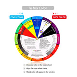 Outus 2 Pcs Color Wheel, Paint Mixing Learning Guide Art Teaching Tool Color Wheels for Makeup Blending Board Chart Mixed Guide Mix Colours(9.06 Inch/ 23 cm) Outus