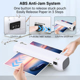 Buyounger Laminator Machine with 10 Laminating Sheets, 9 Inch Laminator Hot & Cold for A4/A5/A6, Thermal Laminating Machine for Home School Office Buyounger