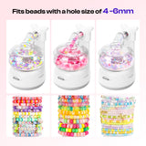 Caydo Electric Bead Spinner for Jewelry Making – Clay Bead Bracelet Maker Machine with Clay Beads, Needle & Elastic String | DIY Craft Kit Gift for Girls, Kids, Teens (Ages 8+, White) Caydo