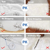 48inch White Christmas Tree Skirt Tree Carpet Blanket, Soft 4ft Xmas Christmas Tree Blanket with Silver Snowflake White Faux Fur Carpet for Christmas Holidays Drezesov