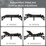 Einhomn King Adjustable Bed Frame, Electric Bed Base with Quiet Motor, Independent Head and Foot Incline, Zero Gravity & Anti-Snore Modes, Wired Remote, Easy Assembly Einhomn