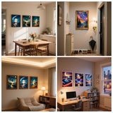 12 pk 5D Large Advanced Diamond Art Kits for Adults Multiple Packs DIY Club Round Full Drill Diamond Painting Moon Colorful with Crystal Gem Art Painting Kits Set Beginners Canvases12 x 16 Inches Generic