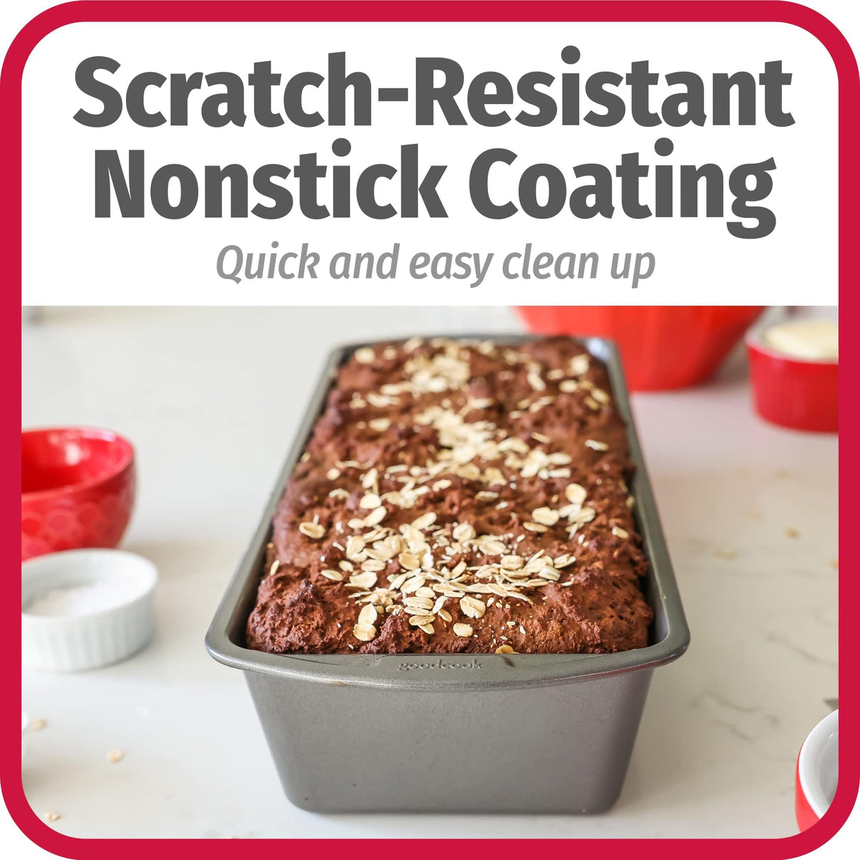 GoodCook Extra Large 13'' x 5'' Nonstick Steel Bread Loaf Pans, Gray (4245) GoodCook