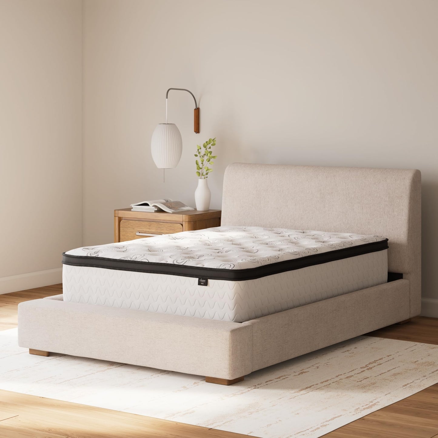 Signature Design by Ashley Full Size Chime 12 Inch Medium Firm Hybrid Mattress with Cooling Gel Memory Foam