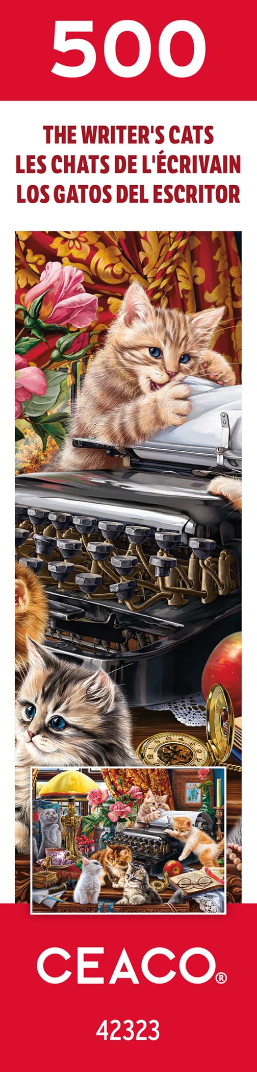 Ceaco - Paws Gone Wild - The Writer's Cats - 550 Piece Jigsaw Puzzle Ceaco