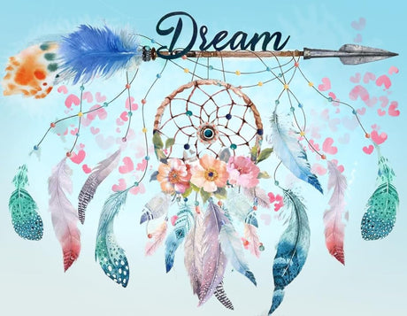 Diamond Art Painting Kit for Adults Dream of Catcher for Teen Girls Bedroom, Native American Arrow Dream by Number Kits Gem Art Wall Home Decor(Canvas 11.8 x15.8inch) WoodArtSupply