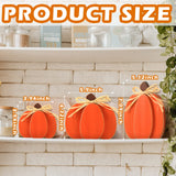 Ferraycle 3 Pcs Thanksgiving Pumpkin Decor Fall Decor Autumn Farmhouse Sign Rustic Tiered Tray Decorations Table Centerpieces Standing Wooden Block Sign for Halloween Home Kitchen Ferraycle