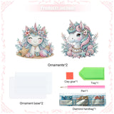 MVVMTOP 2 Pcs Diamond Painting Art Tabletop Decoration, Diamond Art DIY Unicorn 5D Special Shape Crystal Mosaic Handicraft for Adult Beginners, Home Office Tabletop Decor Gift MVVMTOP