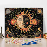 Sun and Moon Paint by Number Celestial Deities Adult Paint by Numbers Celestial Symbols and Pattern Abstract Paint by Numbers for Adults Flameless Oil Painting Kits Gift 16x20 Inch (Frameless) Rebotipy