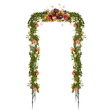 VINGLI Garden Arbor, Arch for Wedding Ceremony Party, Christmas Garden Decor Steel Garden Trellis for Plant Climbing, Pergola for Garden, Backyard, Lawn (Bridge Top) VINGLI