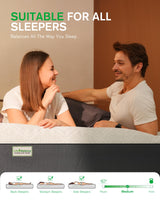 Life Balance Queen Size Mattress, 10 Inch Cooling-Gel Memory Foam Mattress Made in USA, CertiPUR-US Certified Mattresses in a Box, Medium Firm, Pressure Relief, Motion Isolation, CY-10-Q-V Life Balance