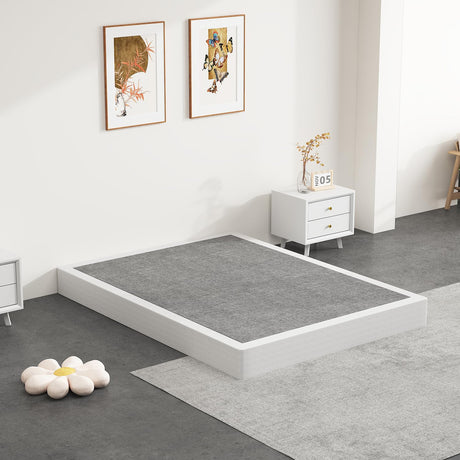 NHODIR Box Spring for King Bed, 7 Inch King Box Spring Only, Strong Metal Frame Mattress Foundation, No Noise, Easy Assembly NHODIR