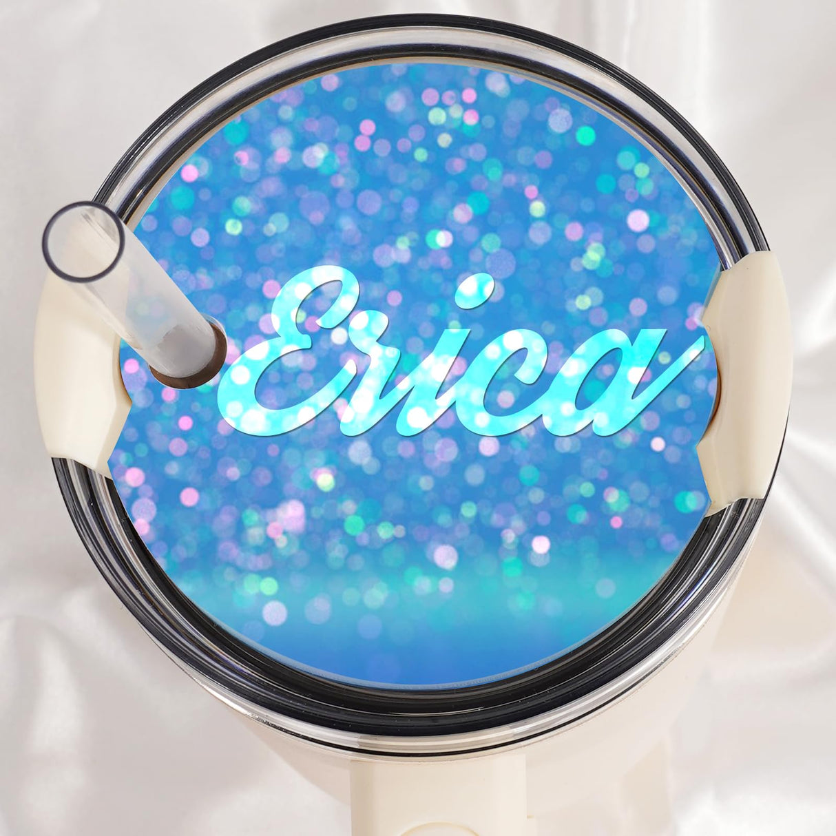 ToBeAce Sublimation Name Plate Blanks Acrylic for Stanley 30 20 oz Tumblers H2.0, Sublimation Topper Personalized Name Tag for Customized Stanley Cup, Round (8 Pcs, NOT 40 oz) ToBeAce