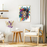 DOMROM Lion Diamond Painting Kits for Adults, Lion Flowers Full Drill Diamond Dots Paintings for Beginners, Round 5D Paint with Diamonds Pictures Gem Art Painting Kits DIY Craft Kits 12x16 inch DOMROM