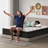 CRYREINA Full Mattress, 12 Inch Full Size Mattresses, Hybrid Pocketed Coil Mattress in a Box, Medium Firm, 100 Nights Trial CRYREINA