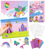 AWHETIE Princess Foil Art for Kids,No Mess Creative Activity Toys Art and Crafts for Kids,Birthday Gifts Crafts for Girls&Boys Ages 4, 5, 6, 7, 8, 9 (Princess) AWHETIE