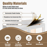 Glass Display Cabinet with LED Lights, White Curio Glass Showcase, 66" Tall Metal Storage Cabinet with Doors and Adjustable Shelves, 3 Color Lighted Display Case for Living Room, Hallway, Pantry MetalMax