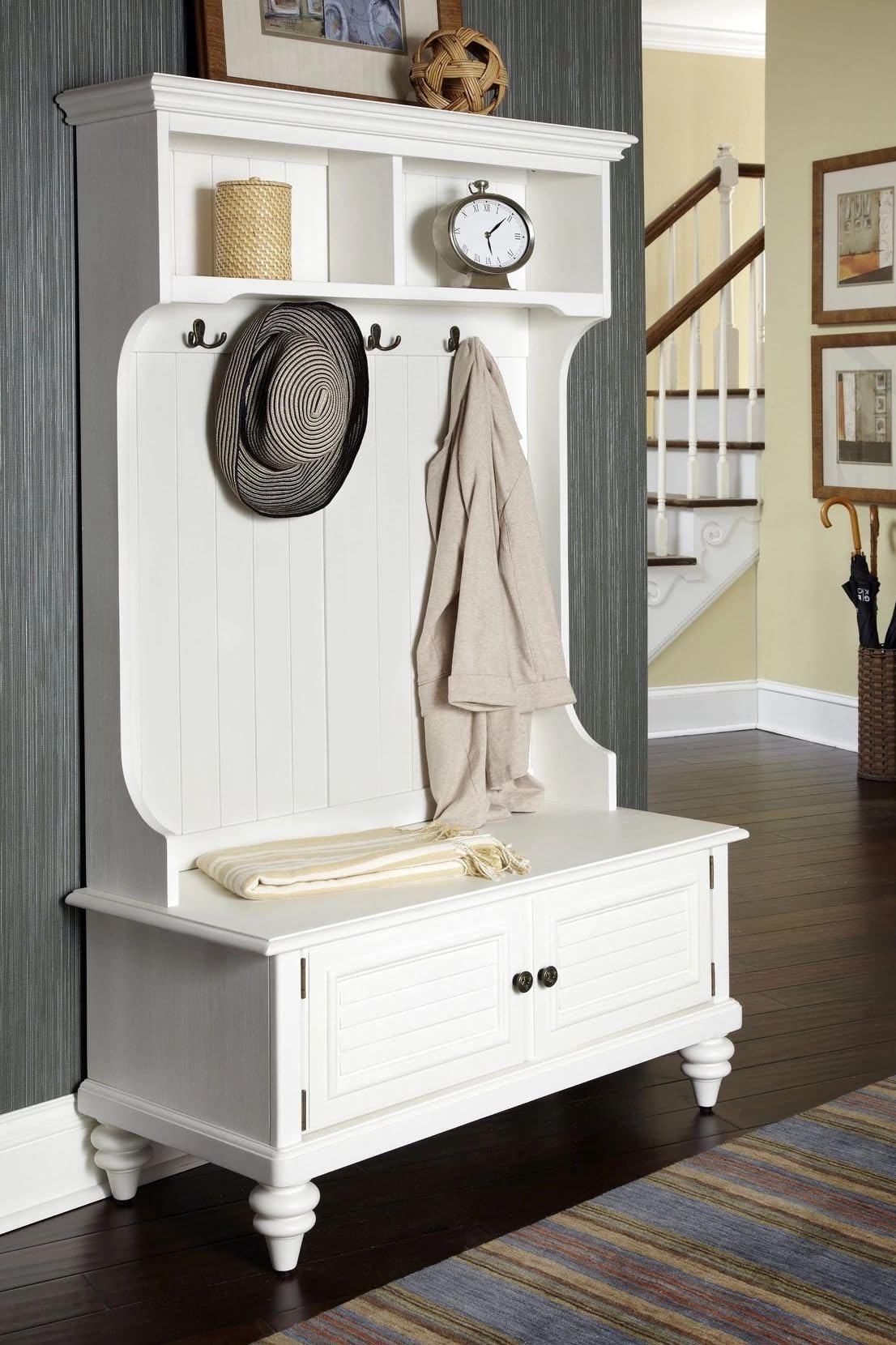 Bermuda White Hall Tree by Home Styles homestyles