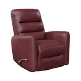 Lexicon Swivel Glider Recliner Chair, Comfy Nursery Glider, Faux Leather Recliner, Manual Reclining Chair for Living Room/Office/Apartment, Red Lexicon