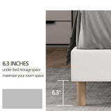 Zoophyter Upholstered Platform Bed Frame Full Size with Headboard,Strong Wooden Slats Support No Box Spring Needed Easy Assembly Beige Velvet Zoophyter