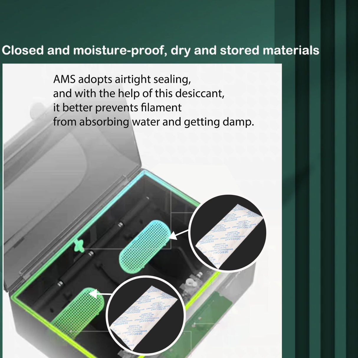 JUUPINE 3D Printer Accessories Filament Desiccant for Bambu Lab P1S P1P X1 X1C AMS,PETG PLA ABS TPU Filament Drying,Bambu Lab AMS Desiccant Keep Filament Dry. Wefuit